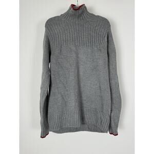 Tommy Hilfiger Wool Sweater 100% Merino Jumper Gray ITALY Made Men's M